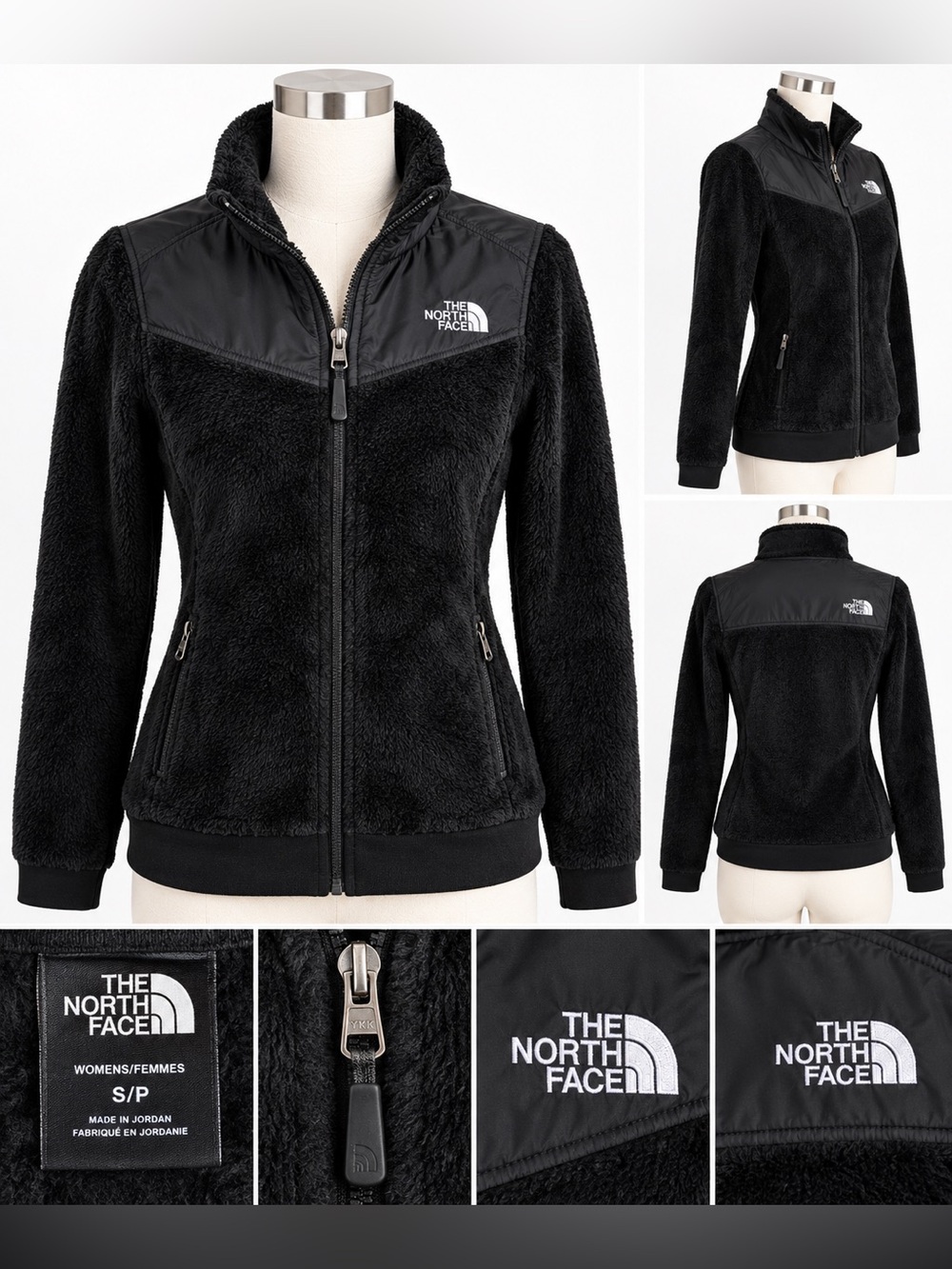 The North Face High Pile Fleece Jacket Women’s Small Black Full Zip F15